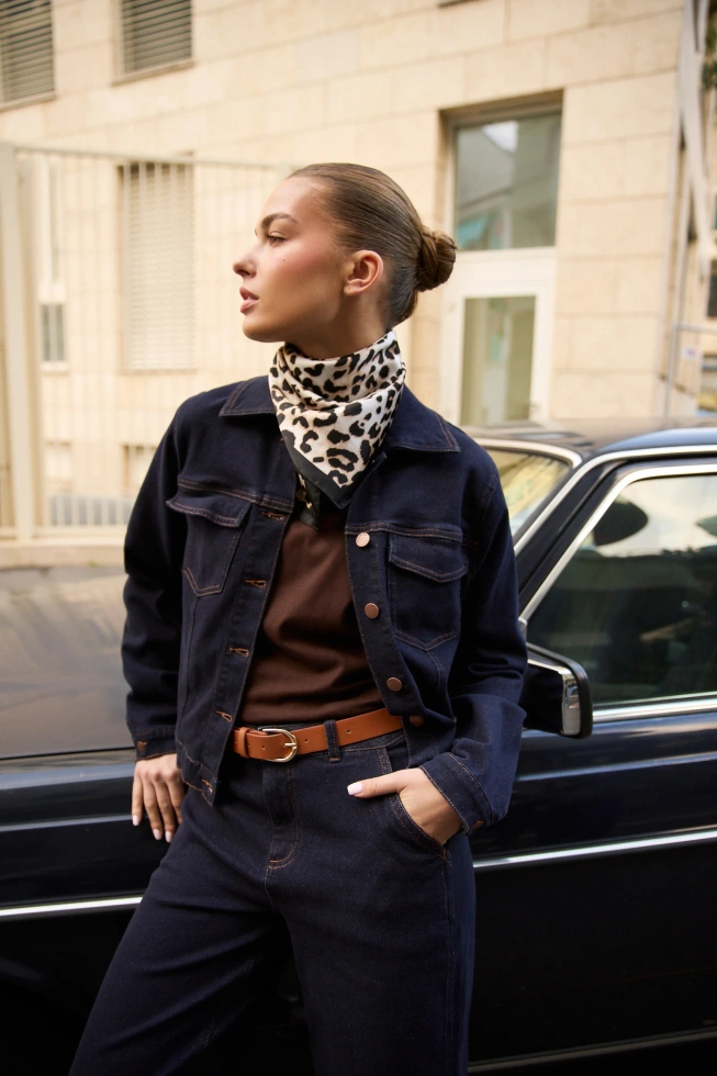 WOMEN'S SCARF L-SZ-4921 BLACK