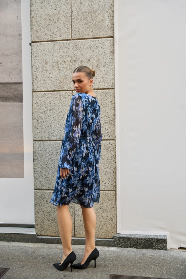 WOMEN'S DRESS L-SU-4906 NAVY-set