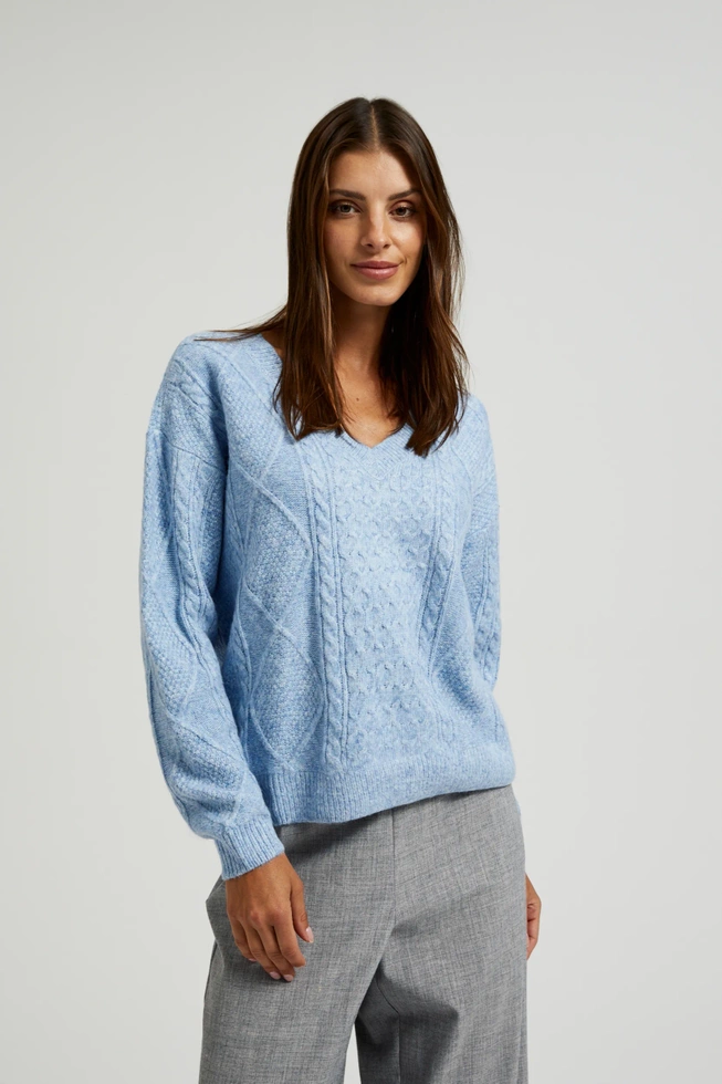 SWETER DAMSKI Z-SW-4524 L.BLUE MEL