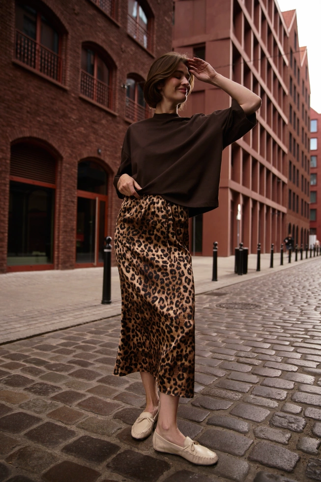WOMEN'S SKIRT Z-SC-4808 BROWN-set