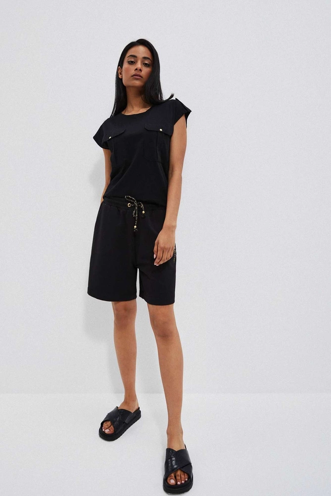 Bawełniana bluzka L-TS-3849 BLACK