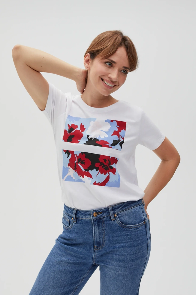 WOMEN'S TSHIRT L-TS-4628 WHITE