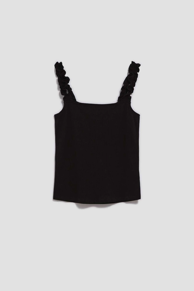 LADIES TOP L-TS-4067 BLACK