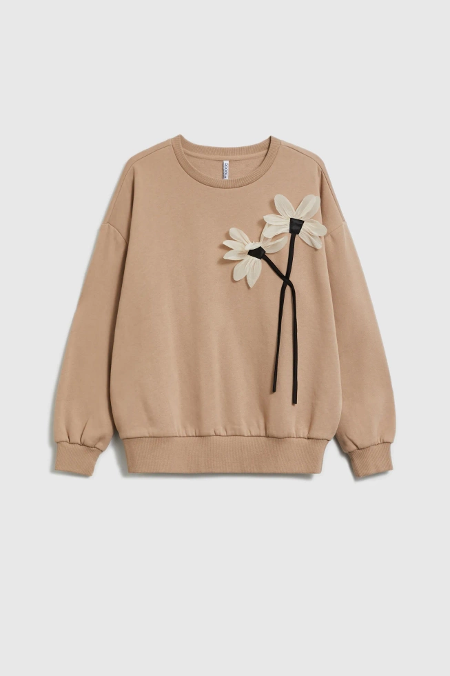 WOMEN'S SWEATSHIRT L-BL-4919 COFFEE-set