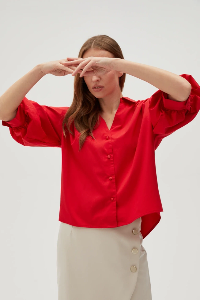 WOMEN'S SHIRT L-KO-4614 RED-set