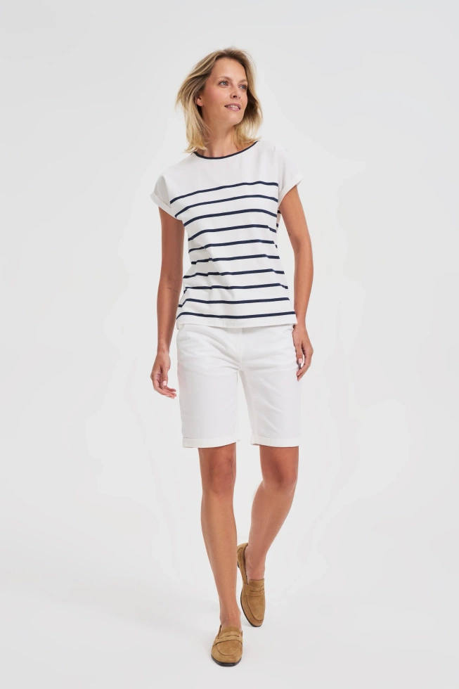 SZORTY DAMSKIE L-SH-4600 OFF WHITE-pakiet