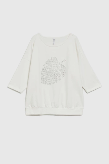 WOMEN'S SWEATSHIRT L-BL-4600 OFF WHITE