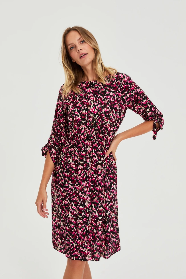 WOMEN'S DRESS L-SU-4914 FUCHSIA