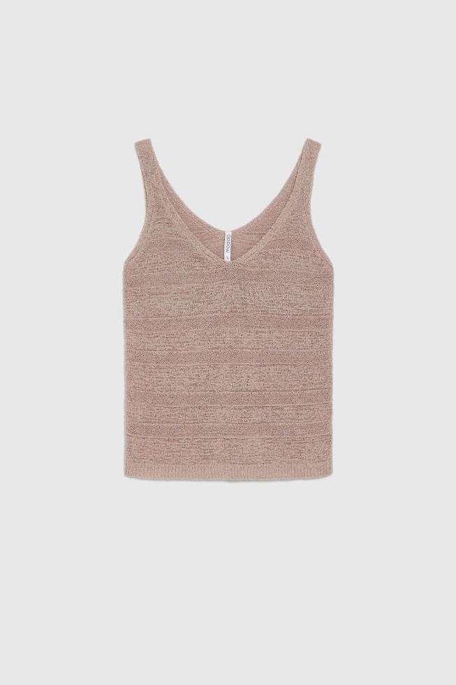 KOSZULKA DAMSKA L-TS-5009 COFFEE-pakiet