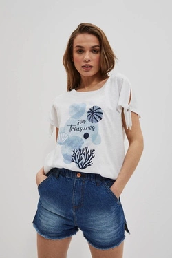 KOSZULKA DAMSKA L-TS-4103 WHITE