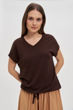 WOMEN'S TSHIRT L-TS-4723 D.BROWN-set