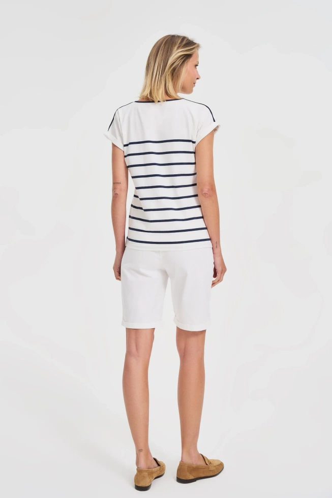 WOMEN'S SHORTS L-SH-4600 OFF WHITE
