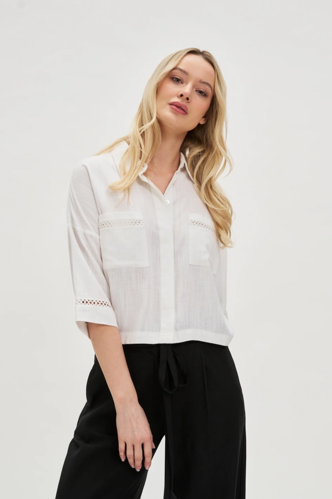 KOSZULA DAMSKA L-KO-4658 WHITE