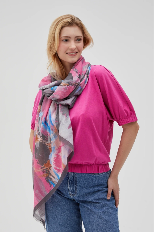 WOMEN'S SCARF L-SZ-4605 GREY