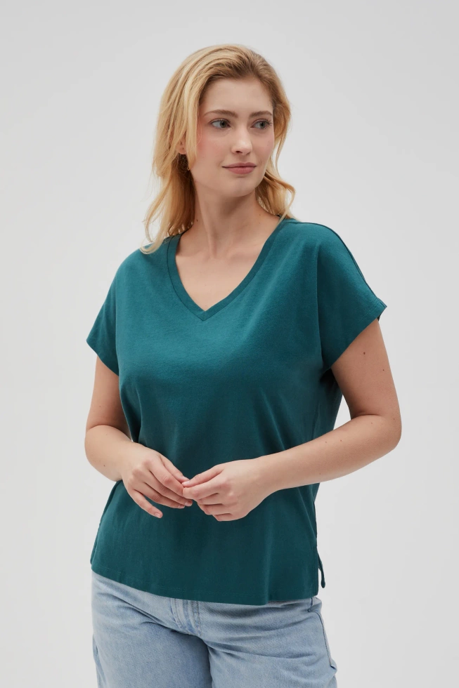 WOMEN'S TSHIRT L-TS-4623 D.GREEN-set