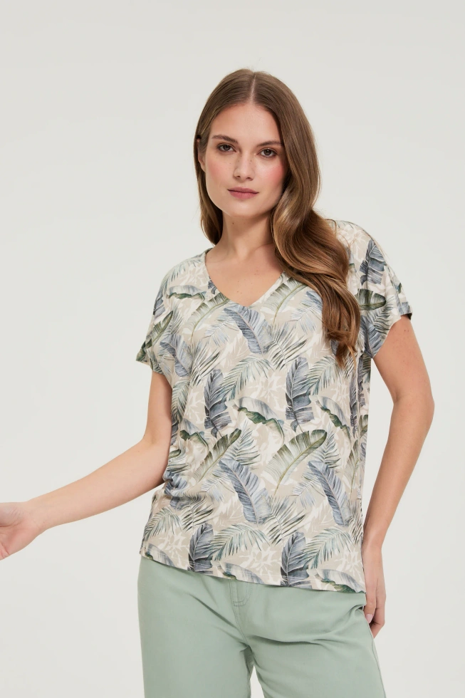 KOSZULKA DAMSKA L-TS-4938 L.BEIGE