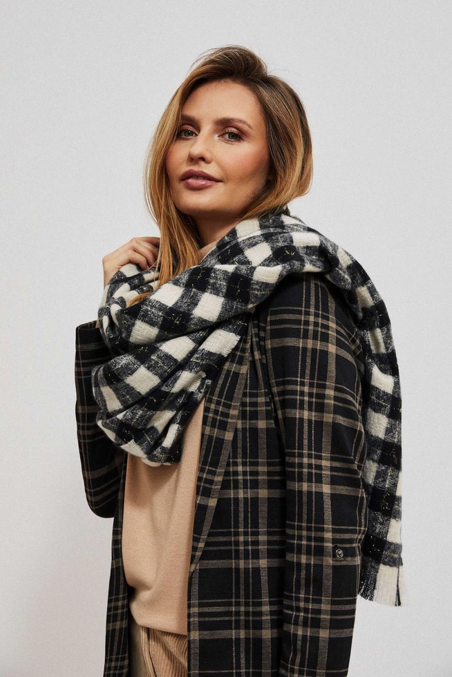 Checked scarf-set