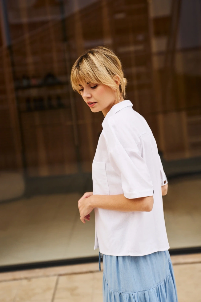 WOMEN'S SHIRT L-KO-4644 WHITE
