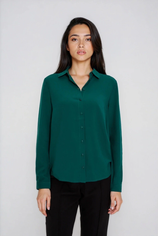 WOMEN'S SHIRT Z-KO-4822 D.GREEN