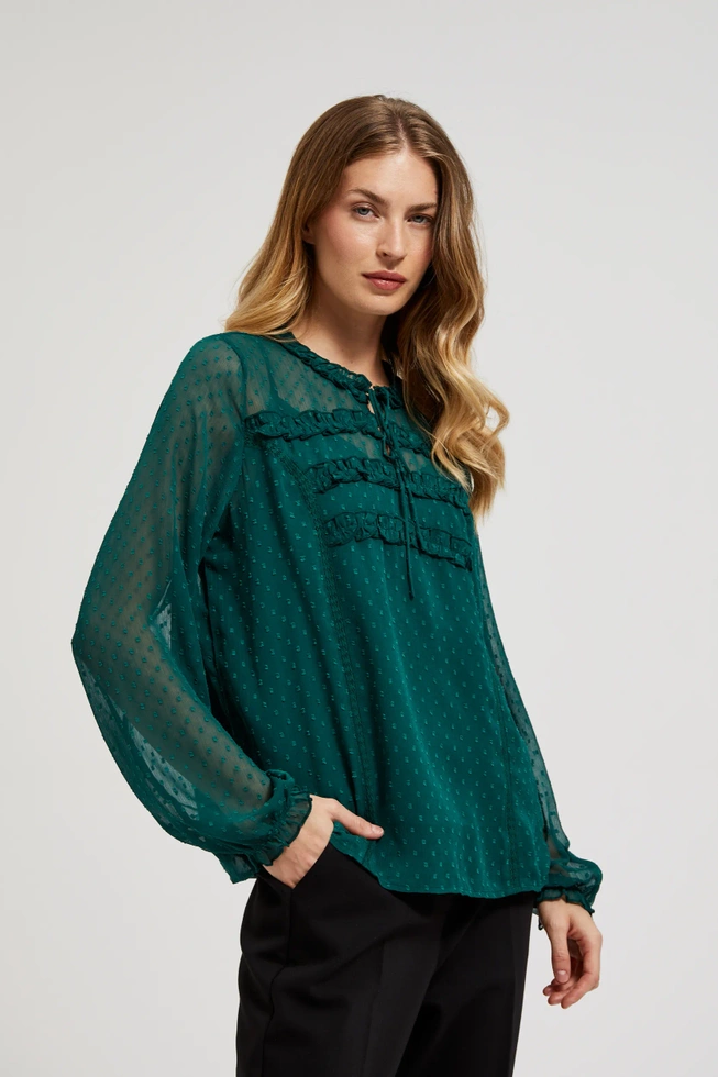 WOMEN'S SHIRT Z-KO-4546 D.GREEN