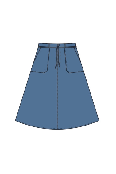 WOMEN'S SKIRT L-SC-4608 BLUE