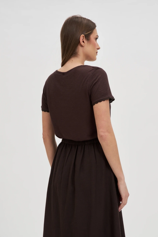 WOMEN'S TSHIRT L-TS-4672 D.BROWN-set