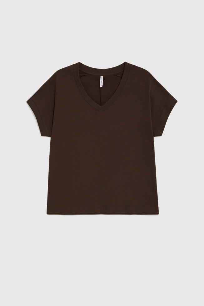 WOMEN'S TSHIRT L-TS-4942 BROWN