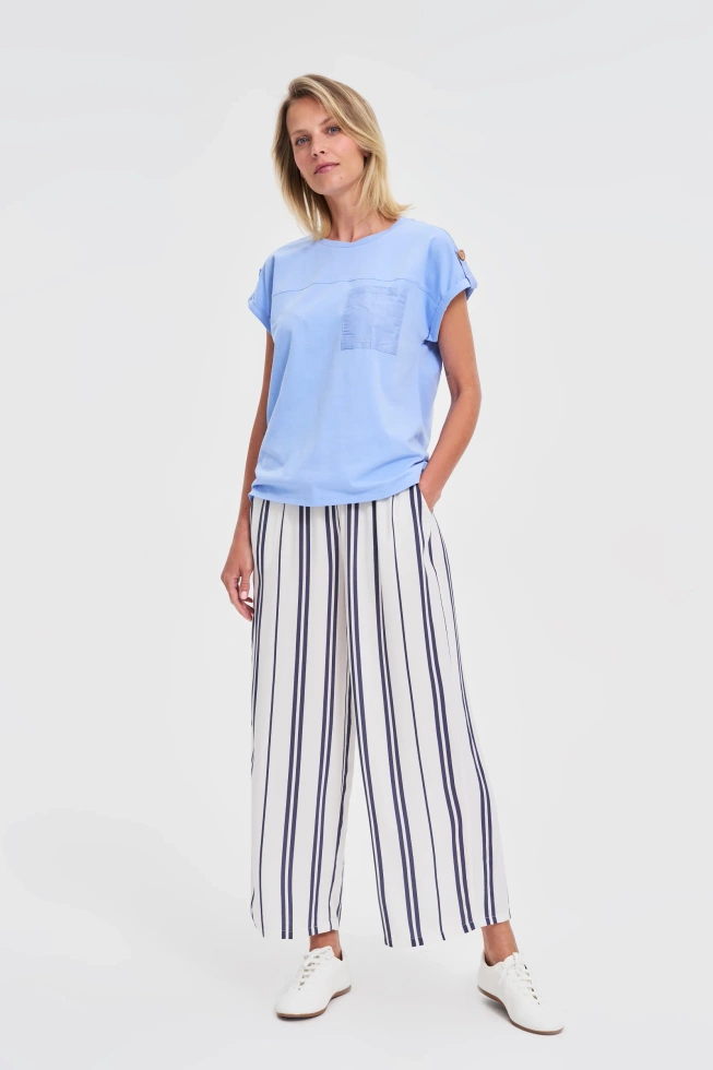 WOMEN'S TSHIRT L-TS-4706 L.BLUE