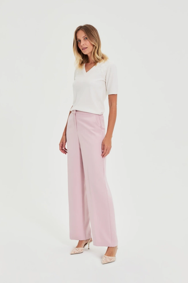WOMEN'S PANTS L-SP-4915 DUSTY PINK