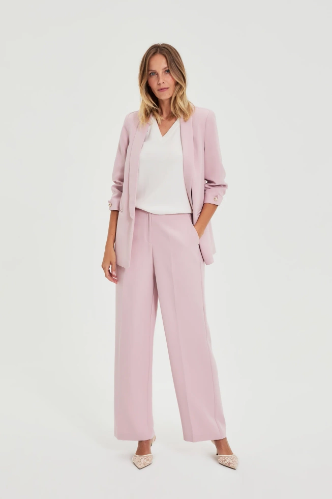 WOMEN'S BLAZER L-MR-4923 DUSTY PINK