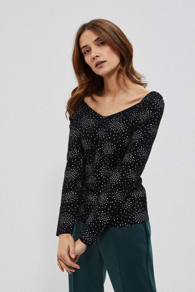 Cotton blouse with a print