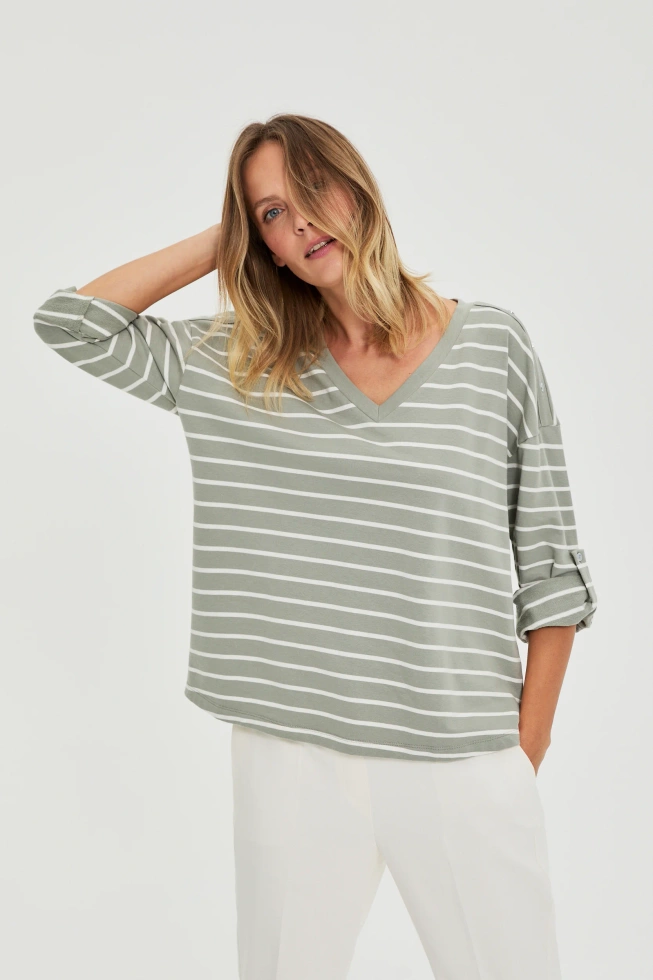 WOMEN'S SWEATSHIRT L-BL-4910 OLIVE