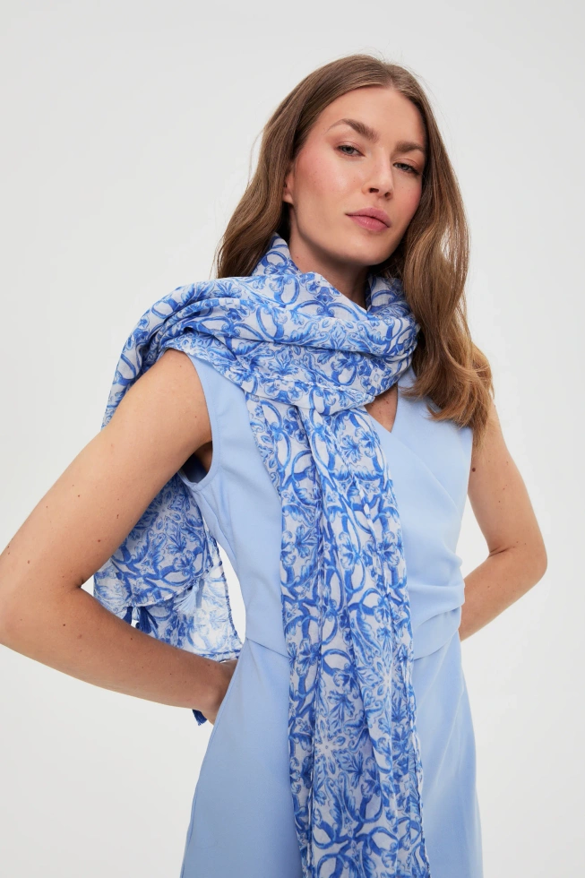 WOMEN'S SCARF L-SZ-4904 BLUE