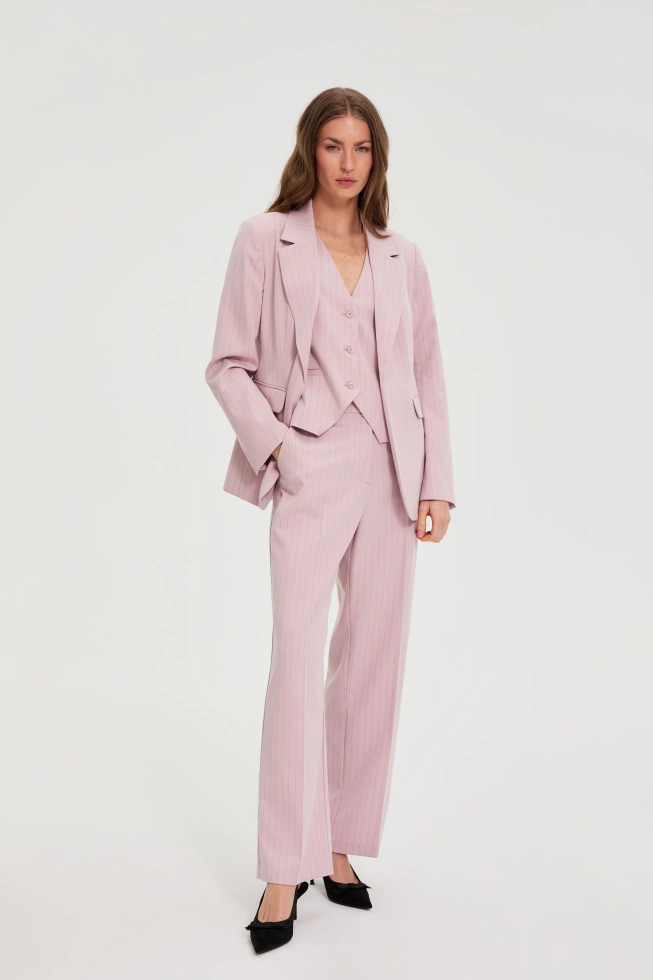 WOMEN'S BLAZER L-MR-4931 DUSTY PINK