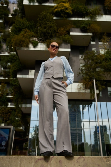 WOMEN'S PANTS L-SP-4905 GREY-set