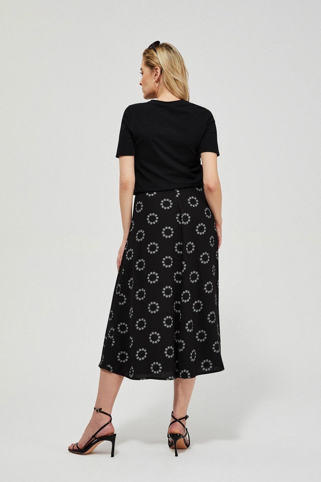 Flared skirt with a print