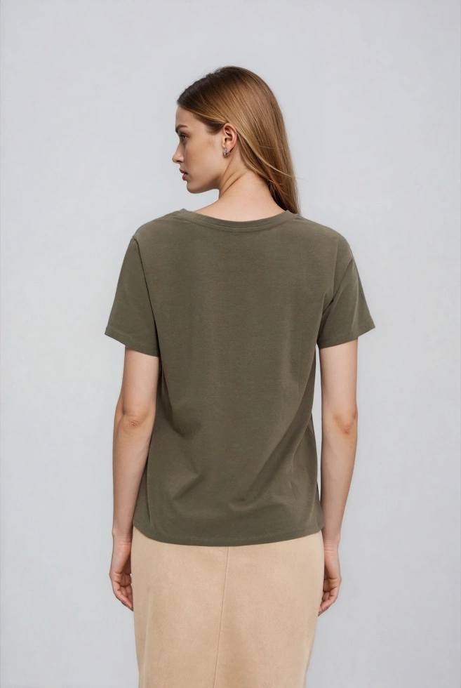 KOSZULKA DAMSKA L-TS-4922 D.OLIVE