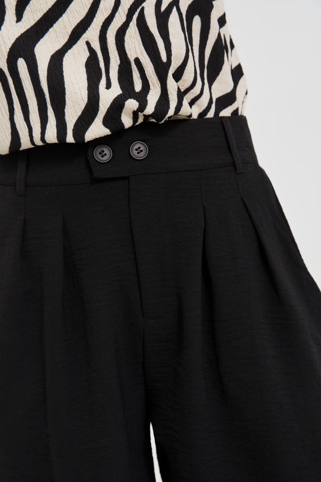 WOMEN'S SHORTS L-SH-4610 BLACK