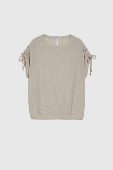 WOMEN'S TSHIRT L-TS-5034 L.BEIGE-set