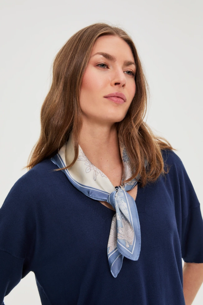 WOMEN'S SCARF L-SZ-4907 BLUE