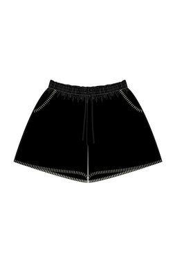 WOMEN'S SHORTS L-SH-4919 BLACK