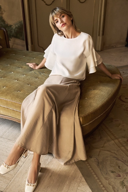 SPÓDNICA DAMSKA L-SC-4611 BEIGE