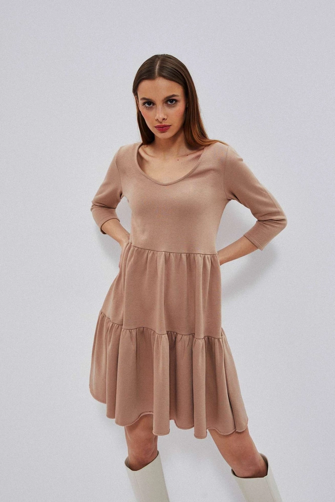 Dress with a frill