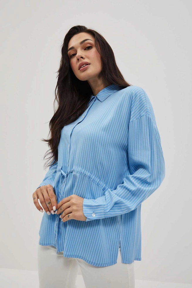 LADIES SHIRT L-KO-4014 L.BLUE