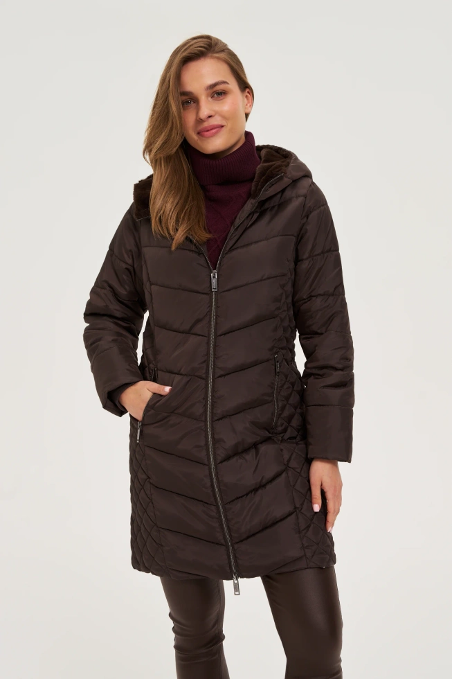 KURTKA DAMSKA Z-KU-4803 BROWN-pakiet
