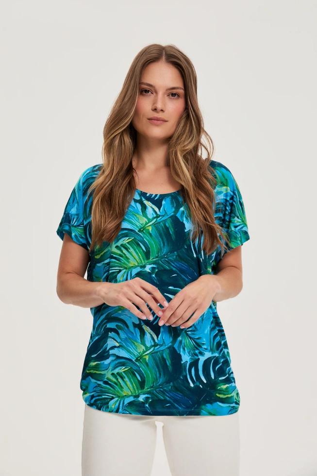 WOMEN'S TSHIRT L-TS-4696 BLUE