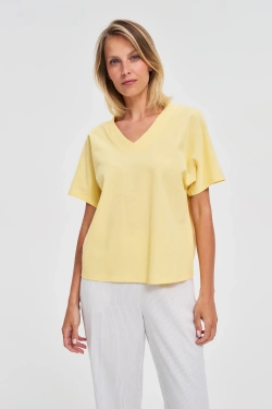 WOMEN'S TSHIRT L-TS-4699 YELLOW-set