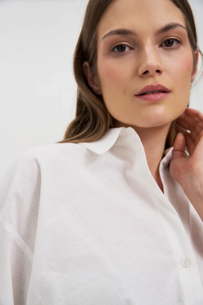 WOMEN'S SHIRT L-KO-4664 WHITE