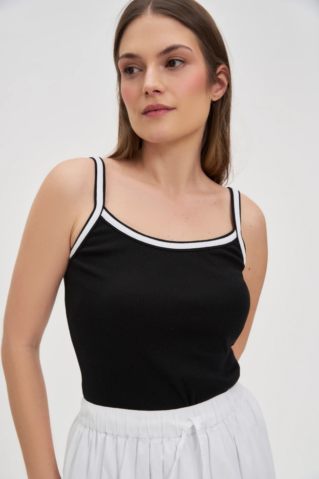 WOMEN'S TOP L-TS-4726 BLACK