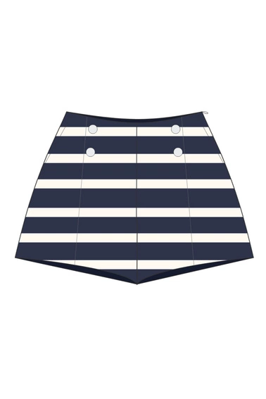 WOMEN'S SHORTS L-SH-4902 NAVY-set